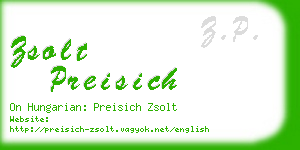 zsolt preisich business card